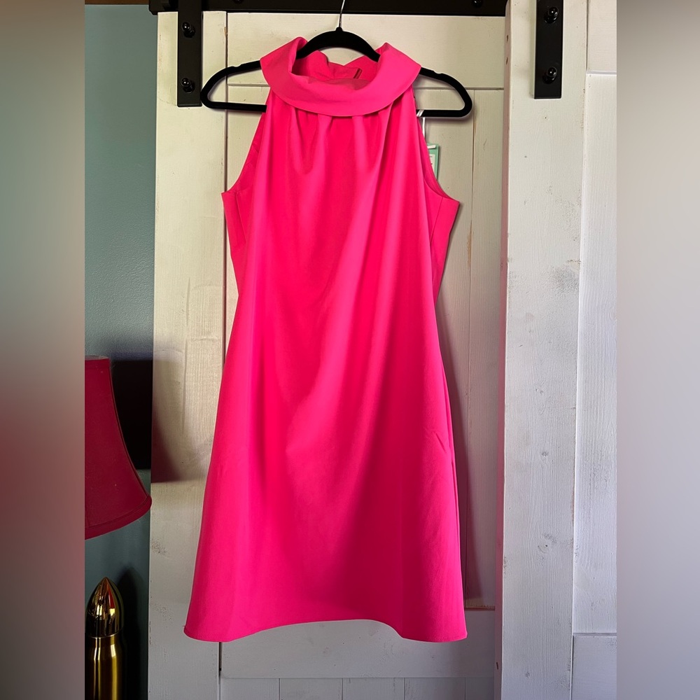NWT Sail to Sable Barbie Pink Cowl Neck Dress Size Medium